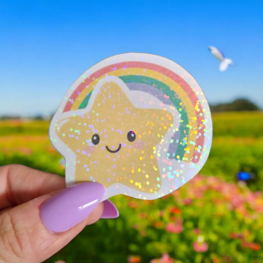 Cute Star and Rainbow Sticker